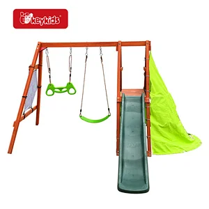 Montessori outdoor children large wooden play centre with swing W01D277